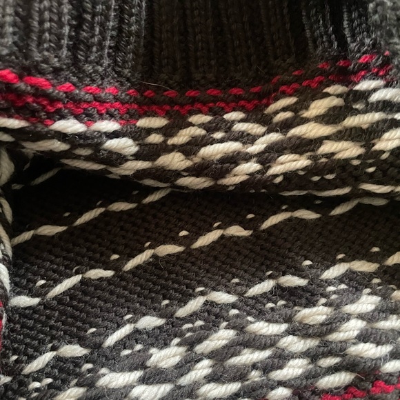 VTG Polo Ralph Lauren Wool Moose Intarsia Nordic Sweater XL Brown Charcoal Knit - Picture 7 of 9